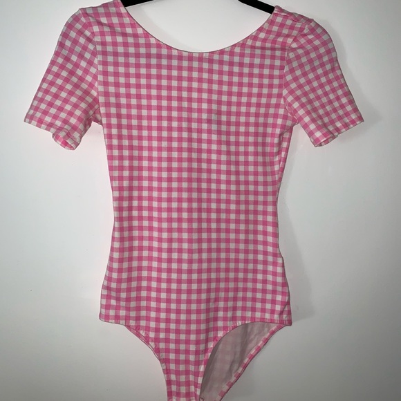 Pink plaid body suit - Picture 2 of 2